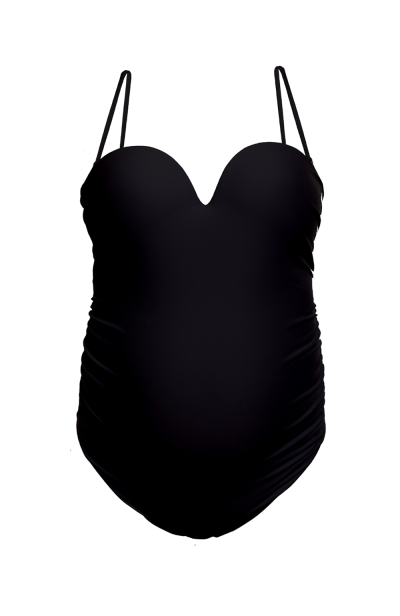 One-piece swimsuit, maternity body, Black