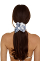 Elastic band on the head with a bow, Artificial Silk, Savage Garden, print 