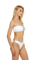White eyelet lace up, low bikini brief