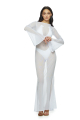Dress mesh to the floor, White