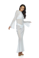 Dress mesh to the floor, White