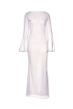 Dress mesh to the floor, White