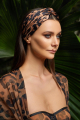Headband with, Artificial Silk "Leopard" print