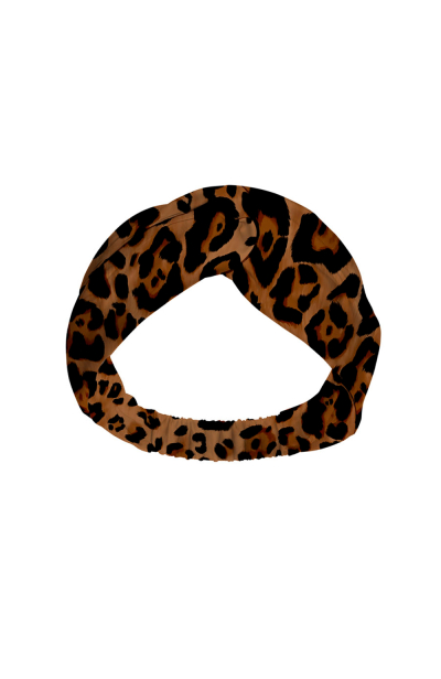 Headband with, Artificial Silk "Leopard" print