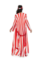 Artificial Silk robe with "RED Monochrome"