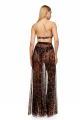 Stretch-tulle maxi skirt with "Leopard" print