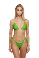 V bikini briefs with ties, Green neon