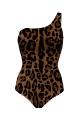 One shoulder swimwear with "Leopard" print