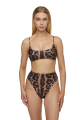 High-rise bikini briefs with "Leopard" print