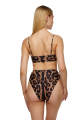 High-rise bikini briefs with "Leopard" print