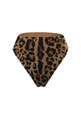 High-rise bikini briefs with "Leopard" print