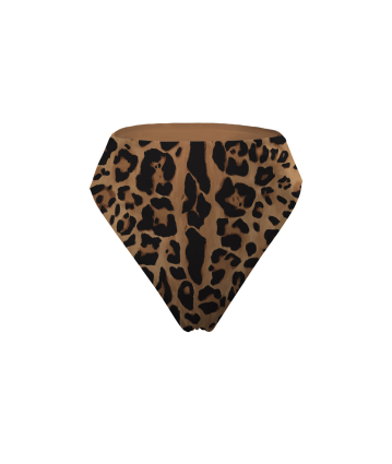 High-rise bikini briefs with "Leopard" print