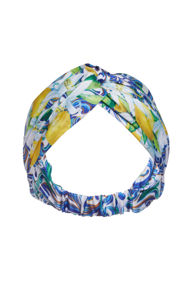 Headband with, Artificial Silk "Porto" print