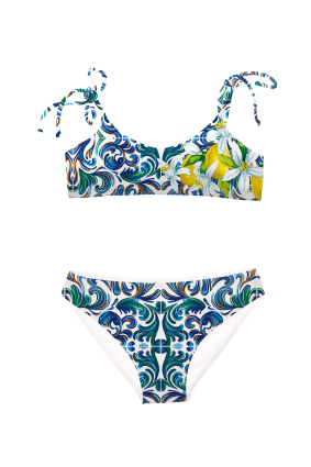 Kids top and swimming trunks, Porto  print