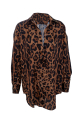 Shirt, Artificial Silk, "Leopard" print