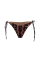 V bikini briefs with ties, "Leopard" print