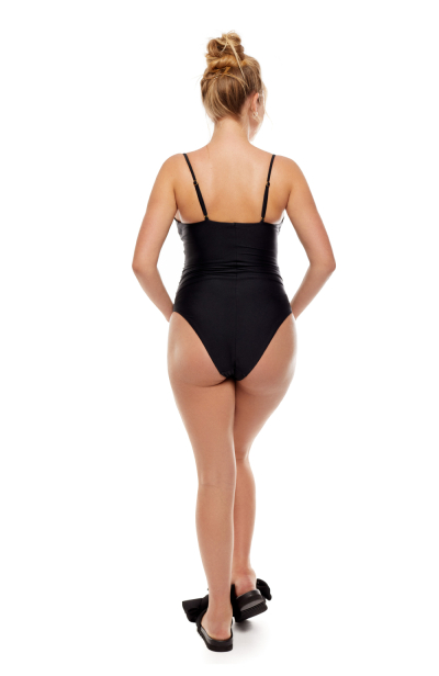 One-piece swimsuit, maternity body, Black