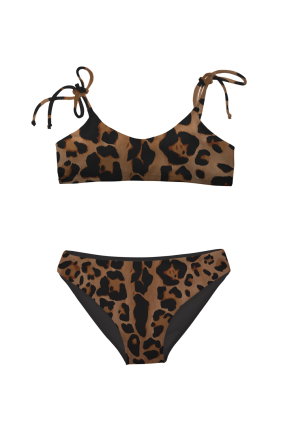 Kids top and swimming trunks, "Leopard"  print