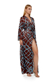 Artificial Silk robe with "Chocolate"