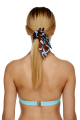 Elastic band on the head with a bow, Artificial Silk, Chocolate,  print 