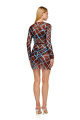 Dress mesh, "Chocolate" print