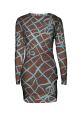 Dress mesh, "Chocolate" print