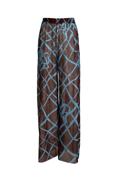 Pants, mesh, print Chocolate