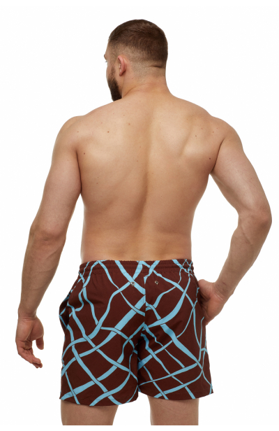 Men's swim shorts with "Chocolate" print