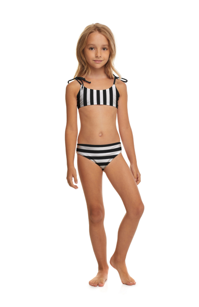 Kids top and swimming trunks, Monochrome  print