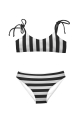Kids top and swimming trunks, Monochrome  print