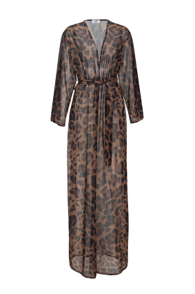 Mesh robe with "Leopard"