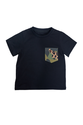 T-shirt for men, black "Khak"i print