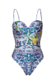 One-piece with print, bodysuit, "Porto"