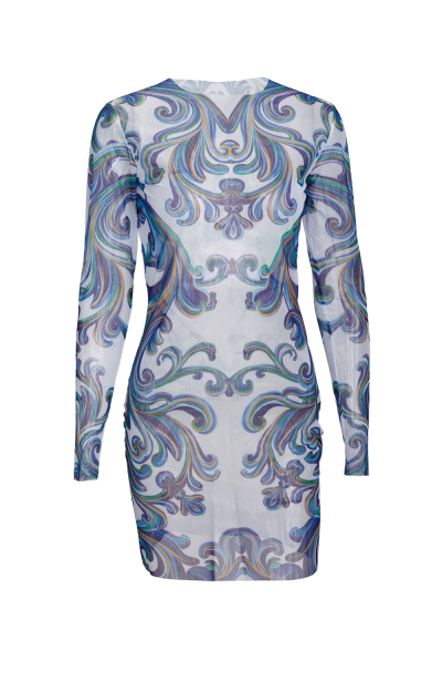 Dress mesh, "Porto" print