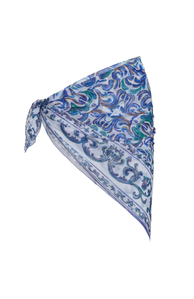 Headscarf, mesh, "Porto" print, 90х90