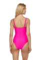 Fuchsia lace up swimsuit