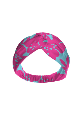 Headband with, Artificial Silk "Lagoon" print
