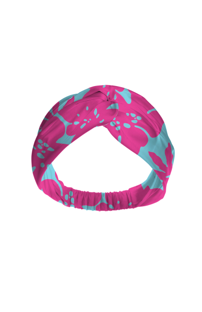 Headband with, Artificial Silk "Lagoon" print
