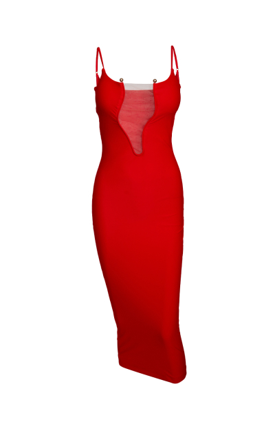 Biflex dress, red, «Not shy»
