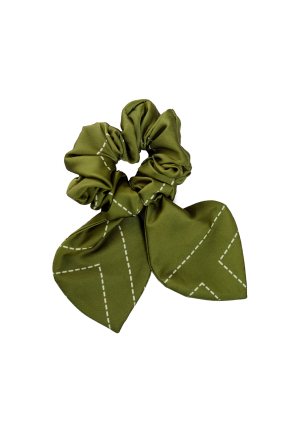 Elastic band on the head with a bow, Artificial Silk, Madeira, print 