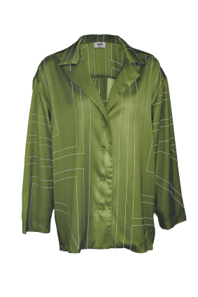 Shirt, Artificial Silk, "Madeira" print