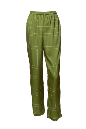 Pants, Artificial Silk, print Madeira