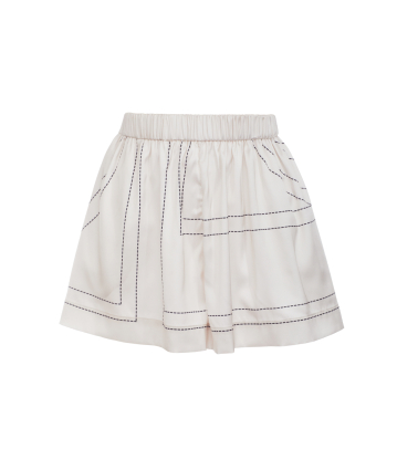 Women's shorts, Artificial Silk, "Madeira Pearl" print