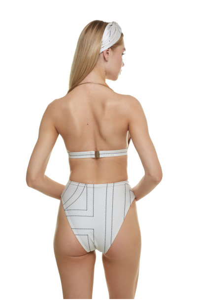 High leg bikini briefs with "Madeira Pearl" print