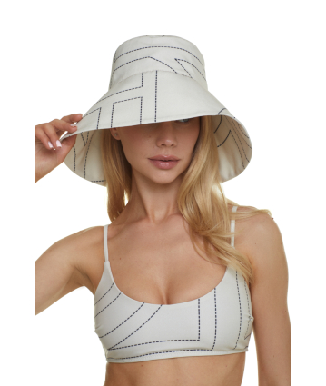 Bucket hat (wide fields), Madeira Pearl