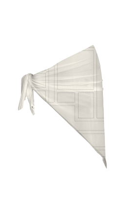 Headscarf, mesh, "Madeira Pearl" print, 90х90