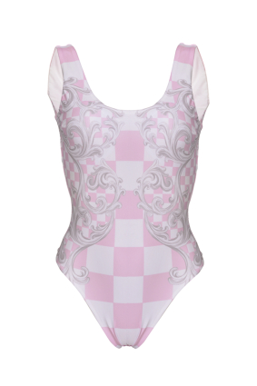 One-piece with print, tank top style, Versailles Rose