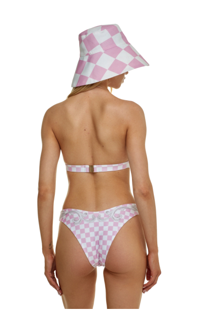 Chain necklace with pearls "Versailles Rose" top