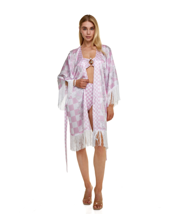 Tunic with "Versailles Rose" print 