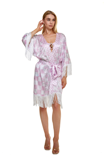 Tunic with "Versailles Rose" print 